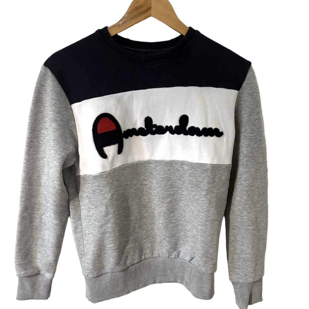 Men's Gray and Black Amsterdam Sweatshirt
